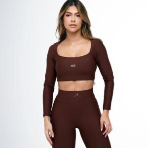 Conjunto Fitness Marrom Chocolate