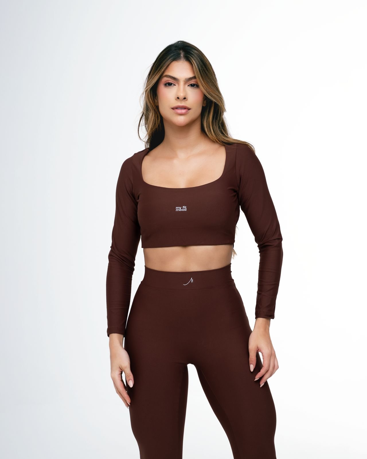 Conjunto Fitness Marrom Chocolate
